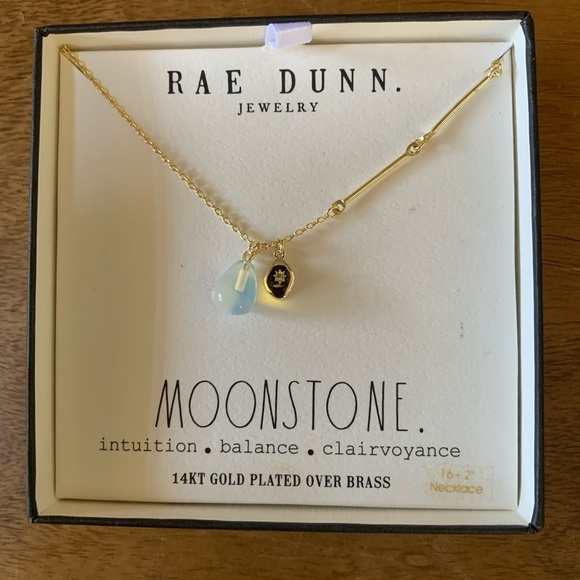 Rae Dunn Jewelry - RAE DUNN Gold Moonstone Necklace